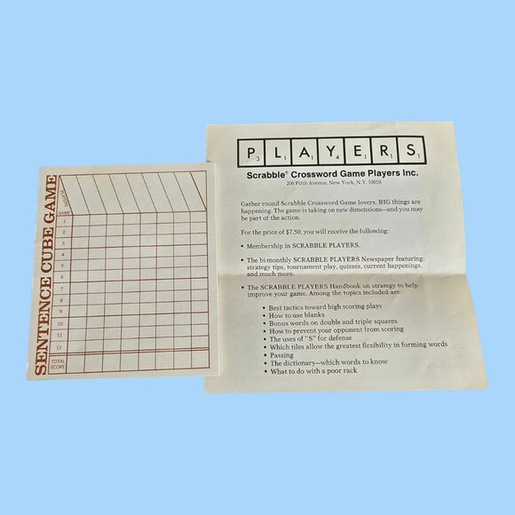 COMPLETE Vintage 1971 Scrabble Sentence Cube Board Game by Selchow & Righter Co - Picture 4 of 8